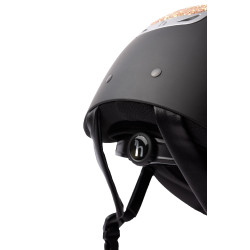Casco da equitazione con ornamento in cristallo Horze Arix II Nero / pesca
