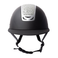 Casco da equitazione con ornamento in cristallo Horze Arix II Nero / nero