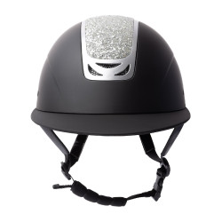 Casco da equitazione con ornamento in cristallo Horze Arix II Nero / argento
