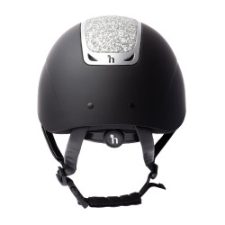 Casco da equitazione con ornamento in cristallo Horze Arix II Nero / argento