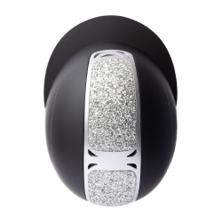 Casco da equitazione con ornamento in cristallo Horze Arix II Nero / argento