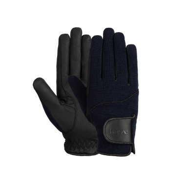 Guanti da equitazione da donna Horze Mayla Winter Blu marino scuro