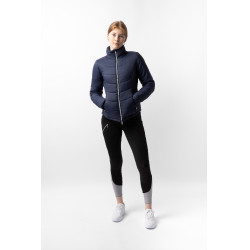 Giacca da equitazione trapuntata da donna Horze Astrid Blu polare Blu marino