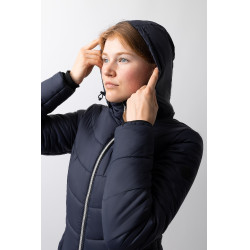 Giacca da equitazione trapuntata da donna Horze Astrid Blu polare Blu marino