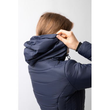 Giacca da equitazione trapuntata da donna Horze Astrid Blu polare Blu marino