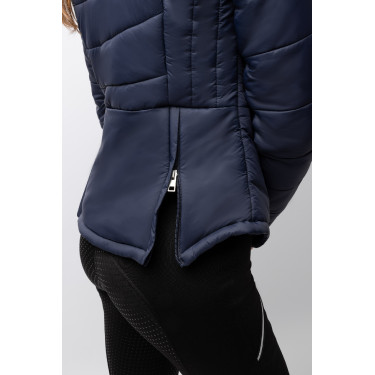 Giacca da equitazione trapuntata da donna Horze Astrid Blu polare Blu marino