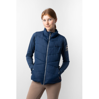 Gilet da equitazione trapuntato B Vertigo Cordelia Titano marino Blu marino