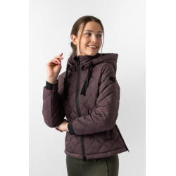 Piumino da donna Imelda Horze Fudge / marrone bordeaux