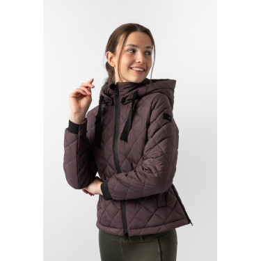 Piumino da donna Imelda Horze Fudge / marrone bordeaux