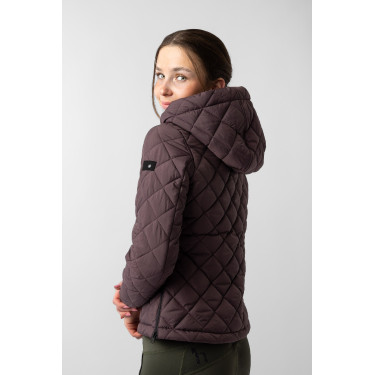 Piumino da donna Imelda Horze Fudge / marrone bordeaux