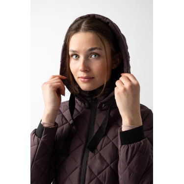 Piumino da donna Imelda Horze Fudge / marrone bordeaux