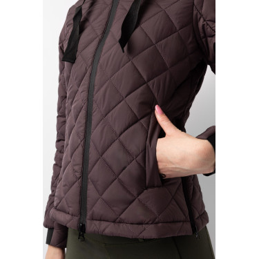 Piumino da donna Imelda Horze Fudge / marrone bordeaux