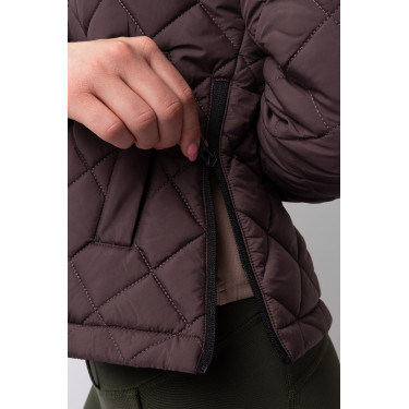 Piumino da donna Imelda Horze Fudge / marrone bordeaux