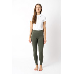Leggings a grip integrale Horze Dea da donna Verde scarabeo