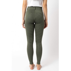 Leggings a grip integrale Horze Dea da donna Verde scarabeo