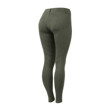 Leggings a grip integrale Horze Dea da donna Verde scarabeo