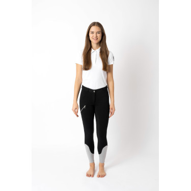 Pantaloni da equitazione Horze Felicia con grip a fondo intero Nero Pantaloni da equitazione Horze Felicia con grip a fondo intero Nero