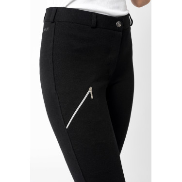 Pantaloni da equitazione Horze Felicia con grip a fondo intero Nero Pantaloni da equitazione Horze Felicia con grip a fondo intero Nero