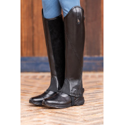 Mini-chaps Horze Wicklow con perforazioni floreali Nero Mini-chaps Horze Wicklow con perforazioni floreali Nero
