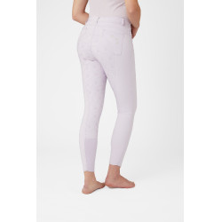 Pantaloni da equitazione da donna Horze Kaitlin con fondello integrale e decorazione floreale Caduta d'orchidea Bianco Pantaloni da equitazione da donna Horze Kaitlin con fondello integrale e decorazione floreale Caduta d'orchidea Bianco