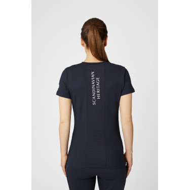 T-shirt premaman funzionale Horze Lily Blu marino scuro