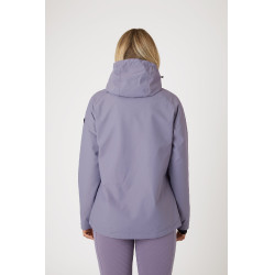 Giacca da equitazione impermeabile Horze Ayla con cerniere per donna Uvetta royal Viola