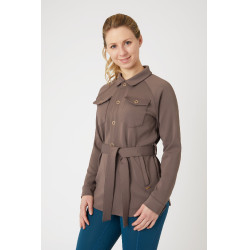 Camicia-giacca Alyssa da donna Horze Marrone grigio ferro