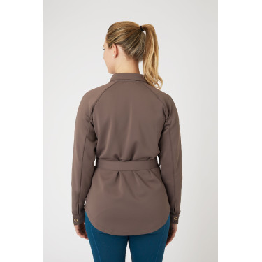 Camicia-giacca Alyssa da donna Horze Marrone grigio ferro