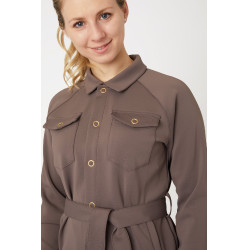 Camicia-giacca Alyssa da donna Horze Marrone grigio ferro