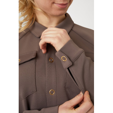 Camicia-giacca Alyssa da donna Horze Marrone grigio ferro