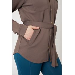 Camicia-giacca Alyssa da donna Horze Marrone grigio ferro