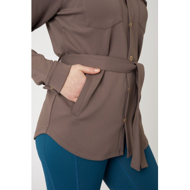 Camicia-giacca Alyssa da donna Horze Marrone grigio ferro