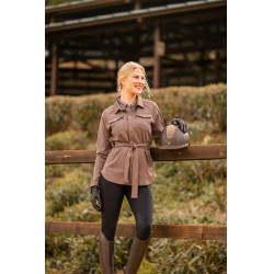 Camicia-giacca Alyssa da donna Horze Marrone grigio ferro