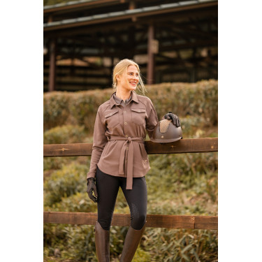 Camicia-giacca Alyssa da donna Horze Marrone grigio ferro