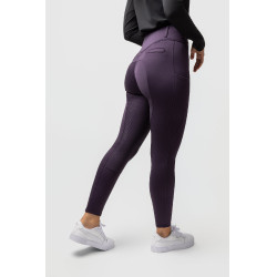 Pantaloni termici da donna Mira con fondo integrale Horze Morella nera Viola Pantaloni termici da donna Mira con fondo integrale Horze Morella nera Viola