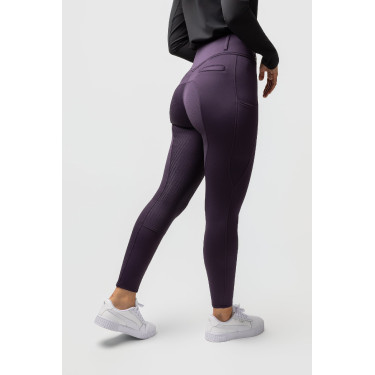 Pantaloni termici da donna Mira con fondo integrale Horze Morella nera Viola Pantaloni termici da donna Mira con fondo integrale Horze Morella nera Viola