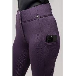 Pantaloni termici da donna Mira con fondo integrale Horze Morella nera Viola Pantaloni termici da donna Mira con fondo integrale Horze Morella nera Viola