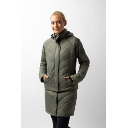 Piumino Aurora Horze da donna con gonna amovibile Coleottero verde
