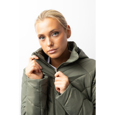 Piumino Aurora Horze da donna con gonna amovibile Coleottero verde