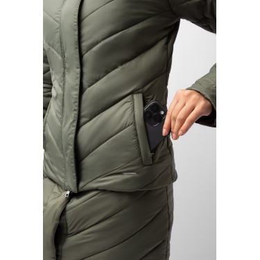 Piumino Aurora Horze da donna con gonna amovibile Coleottero verde