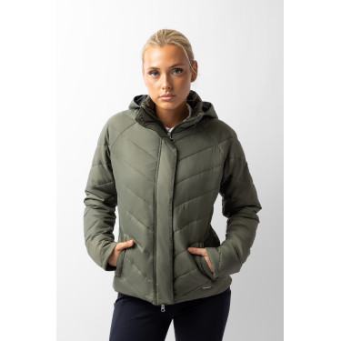 Piumino Aurora Horze da donna con gonna amovibile Coleottero verde