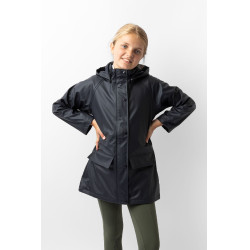 Giacca impermeabile da bambino Horze Clara Blu marino scuro