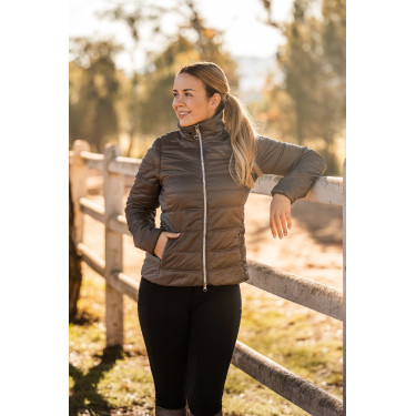 Piumino da donna Horze Natalie con maniche rimovibili Marrone morel
