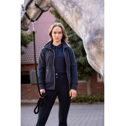 Giacca da equitazione in pile da donna Horze Ellie Blu marino scuro Giacca da equitazione in pile da donna Horze Ellie Blu marino scuro