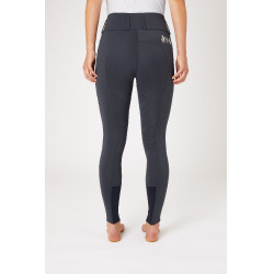 Pantaloni da equitazione a grip integrale Meghan B Vertigo a vita alta donna Blu navy scuro