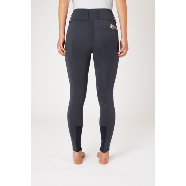 Pantaloni da equitazione a grip integrale Meghan B Vertigo a vita alta donna Blu navy scuro