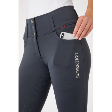 Pantaloni da equitazione a grip integrale Meghan B Vertigo a vita alta donna Blu navy scuro