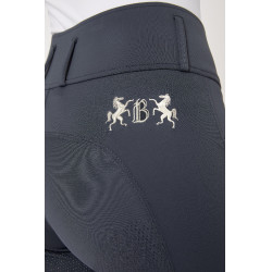 Pantaloni da equitazione a grip integrale Meghan B Vertigo a vita alta donna Blu navy scuro