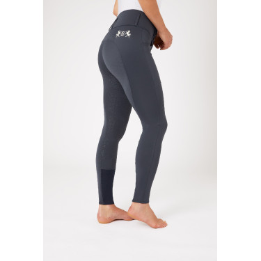 Pantaloni da equitazione a grip integrale Meghan B Vertigo a vita alta donna Blu navy scuro