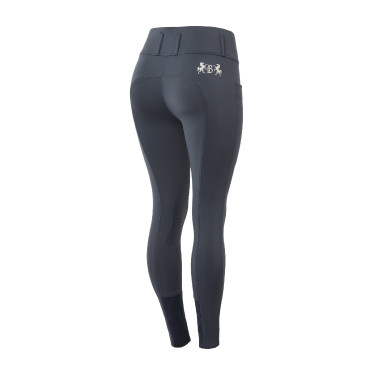 Pantaloni da equitazione a grip integrale Meghan B Vertigo a vita alta donna Blu navy scuro